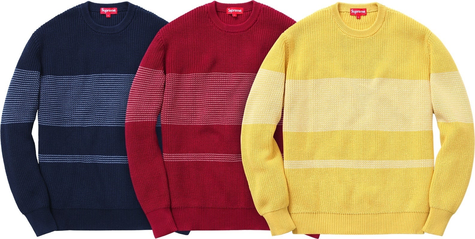 Tonal Stripe Crewneck Sweater
